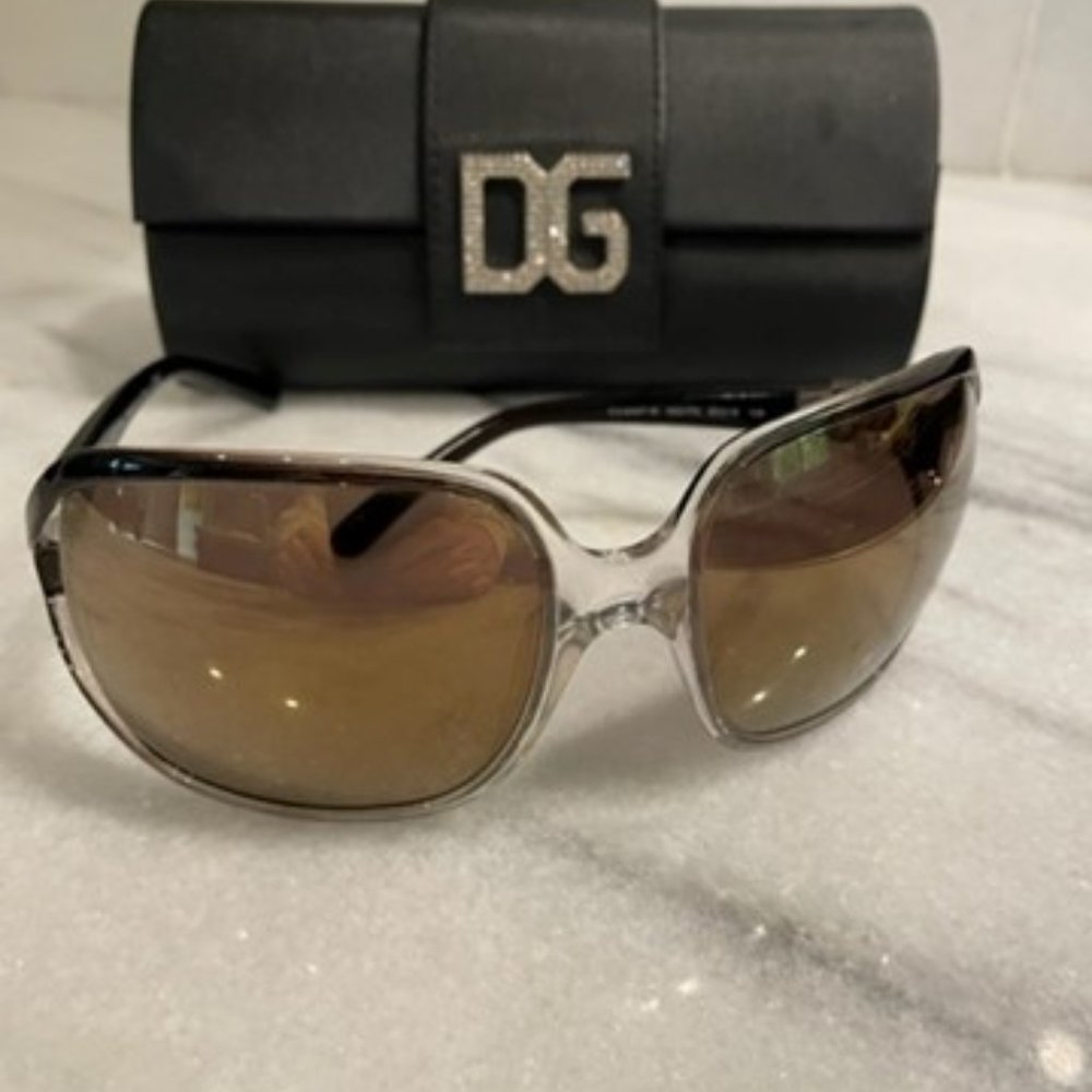 Vintage Y2K Dolce Gabbana DG 6007 Sunglasses Crystal